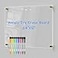 Custign Clear Acrylic DryErase Board 24x16 Transparent WallMount Writing Panel Includes 8 Color Markers Eraser Standoff Screws Install Kit Ideal for Home Office