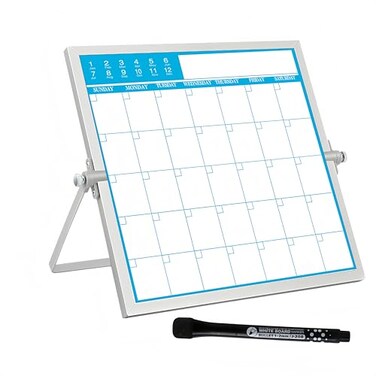 baydeful Magnetic Calendar Whiteboard 10x10 Inch Compact Monthly Dry Erase Schedule for Office Home School Small Spaces PortableReusable Design for Desks