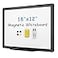 VIZ-PRO VIZPRO Magnetic WhiteboardDry Erase Board with Black Aluminium Frame 18 X 12 Inches Includes 1 Eraser 2 Markers 4 Magnets