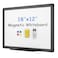 VIZ-PRO VIZPRO Magnetic WhiteboardDry Erase Board with Black Aluminium Frame 18 X 12 Inches Includes 1 Eraser 2 Markers 4 Magnets
