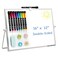 TSJ OFFICE Small White Board 12 X 16 Inches Small Magnetic Dry Erase Board with Hooks for Wall Desktop Whiteboard Stand 360 Degrees Revolving Double Sided for Office Home School Silver