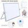 Laokiiy Small Dry Erase White Board Magnetic Desktop Whiteboard with Stand Dry Eease Board Mini Easel Double Sided on Table Top with Holder for Kids Drawing Teacher Instruction