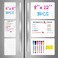 NUITPY 6 Pack Magnetic Dry Erase Board 3 Pack 8 x 12 3 Pack 5 x 8 Magnetic Whiteboard for Fridge Magnetism Notepad for Fridge with 6 Markers 1 Eraser