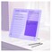 Marribol Desktop Thick Acrylic Dry Erase Board to Do Planning Board 12 x 10 Desktop White Board with Stand Frameless Purple Dry Erase White Board for OfficeHomeSchool