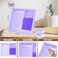 Marribol Desktop Thick Acrylic Dry Erase Board to Do Planning Board 12 x 10 Desktop White Board with Stand Frameless Purple Dry Erase White Board for OfficeHomeSchool