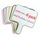 Ayliwee 6 Pack Dry Erase Answer Paddles 10x 8 Double Sided Handheld Mini Whiteboards with 6 Colorful Erasers Voting Auction Boards Small Writing Board for Office Classroom Teacher Supplies and Games