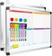 EAONE 16 x 126 in Magnetic Dry Erase Chore Chart Whiteboard for Multiple KidsTeensAdults Double Sided Chore Board Weekly Calendar for Wall Aluminum Frame 8 Markers 4 Magnetic Pins 1 Eraser