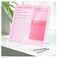 Marribol Desktop Thickened Acrylic Dry Erase Board to do List Planner Board157x118Tabletop Whiteboard with StandPink Office SuppliePink Dry Erase White Board for OfficeHomeSchool