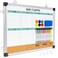 Marsrock Weekly Dry Erase Board and Cork Board Combo for Wall 17x13 Reversible Hanging Dry Erase Board Double Sided White Board with Aluminum Frame for Planning Office Kitchen School Home