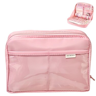 UIVXXUD Kawaii Cute Aesthetic Pencil Case Large Capacity Canvas Pen Pouch Bag