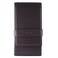 DiLoro Leather Quad Pen Case Pencil Pouch Holder for Four Fountain Ballpoint Rollerball Pens and Pencils Nappa Brown