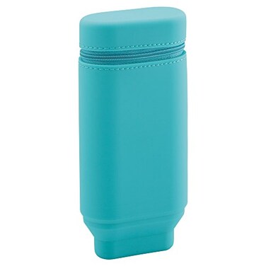 LIHIT LAB A769414 Stand Pencil Case Oval Type Light Blue
