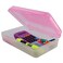 Enday Pencil Box Pink Plastic Small Dots Pencil Case School Storage Utility Supplies Box Organizer with Snap Closure for Kids and Adults Also Available in Green Grey Purple Red Blue 1 PK