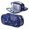 LParkin Sun and Moon Pencil Case Super Large Capacity 3 Compartments Canvas Pencil Box Office School Zodiac Gifts