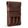 Leather Worx Pen Holder Pencil Case Minimalist Style Holder Classic Storage Full Grain Leather Handmade Bourbon Brown
