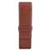 DiLoro Leather Double Pen Case Pencil Pouch Holder for Two Fountain Pens Ballpoint Rollerball and Pencils Bugatti Tan