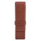 DiLoro Leather Double Pen Case Pencil Pouch Holder for Two Fountain Pens Ballpoint Rollerball and Pencils Bugatti Tan