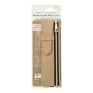 Midori DESIGNPHIL 41824006 Pen Case Book Band Pen Case Beige For B6A5