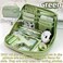 UIVXXUD Kawaii Cute Aesthetic Pencil Case Large Capacity Canvas Pen Pouch Bag Green