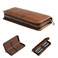 MIVLXLX Leather Pencil Case Organizer 10 Wooden Pencils Portable Pen Case Storage for Drawing Pencils and Markers brown