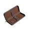 MIVLXLX Leather Pencil Case Organizer 10 Wooden Pencils Portable Pen Case Storage for Drawing Pencils and Markers brown