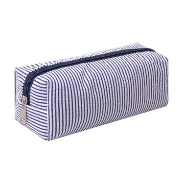 OZAOZ Cute Pencil Case Capacity Pencil Pouch Aesthetic Pen Bag Office Stationery Organizer Simple Sturdy Multifunctional Cosmetic Pouch Navy blue