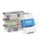BiuLeon 4 Pack Extra Large Pencil Box Plastic Pencil Case Organizer Clear Crayon Box Marker Organizer Stackable Craft Organizers and Storage for Pen Craft Art SupplyGrey