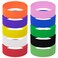 GOGO 10 PCS Wide Silicone Wristbands Mixed Colors Rubber Bracelets