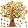 Gersoniel 90 Pieces Classroom Tree Bulletin Board Decorations Conversation Fall Leaves Cutouts Autumn Stickers for Classroom Home Wall DecorNatural Style