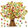Gersoniel 90 Pieces Classroom Tree Bulletin Board Decorations Conversation Fall Leaves Cutouts Autumn Stickers for Classroom Home Wall DecorNatural Style