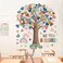 Adduster 108 Sheet Tree Bulletin Board Set Classroom Tree Bulletin Board Set Heart Cutouts Classroom Bulletin Wall Decor Supplies for School Elementary Teacher Chalkboards Bohemian