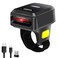 Symcode 2D Bluetooth Wireless QR Barcode ScannerPortable Ring Wearable Finger 1D 2D Mini Bar Code Reader Scanner Suppot Screen Scanning with Bluetooth 24GHz Wireless Wired Connection Scanner