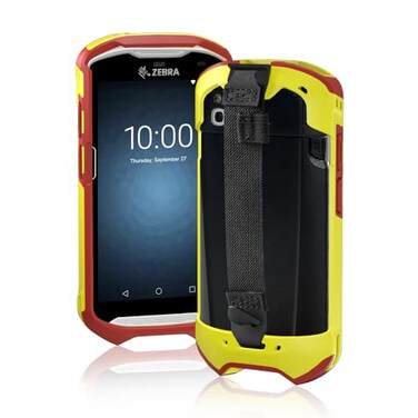 IYOUBOL TC51 TC52 TC56 TC57 TC510K Case with Hand Strap Protective Ergonomic for Zebra Handheld Barcode Scanners SGTC5XEXO101 SGTC5XEXONHS01 RedYellow Blend