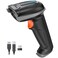 Tera Barcode Scanner Wireless Versatile 2in1 24Ghz WirelessUSB 20 Wired with Battery Level Indicator 328 Feet Transmission Distance Rechargeable 1D Laser Bar Code Reader USB Handheld Grey