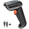 Tera Barcode Scanner Wireless Versatile 2in1 24Ghz WirelessUSB 20 Wired with Battery Level Indicator 328 Feet Transmission Distance Rechargeable 1D Laser Bar Code Reader USB Handheld Grey