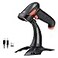 Tera Barcode Scanner Wireless 1D 2D QR with Stand Battery Level Indicator 3 in 1 Works with Bluetooth 24G Wireless USB Wired Handheld Bar Code Reader with Vibration Alert HW0002 Orange