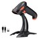 Tera Barcode Scanner Wireless 1D 2D QR with Stand Battery Level Indicator 3 in 1 Works with Bluetooth 24G Wireless USB Wired Handheld Bar Code Reader with Vibration Alert HW0002 Orange