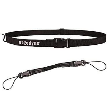 Ergodyne Squids 3135 Barcode Scanner Belt with Hook Includes Carrying Strap for Bar Code Scanners Black Small