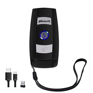 Alacrity Bluetooth Barcode Scanner Portable Mini 1D Handheld Barcode Scanner 3in1 Bar Code Reader Scanner Scanning Work with Windows Android iOS Tablets or Computers Able to Scan Codes on Screen