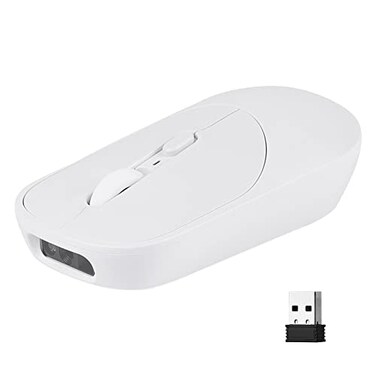 THARO New Wireless Mouse Barcode Scanner 2in1 Design 2D Handheld Barcode Scanner with Wireless Mouse Functions for POS SystemStoreSupermarket WarehouseWhite