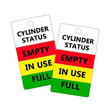 Besttile Cylinder Status Sign TagsFullin UseEmpty Cylinder Cardboard4x2 Inch100 Pcs Per Pack