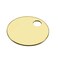 Lucky Line 114 Solid Brass Round Tag One Hole and 114 Inch Diameter 20 Pack 2601220