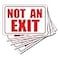 Wrapco 5 Pack Not an Exit Signs for Business Self Adhesive No Exit Sign for Door Office and Business 10 x 7 inch