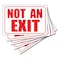 Wrapco 5 Pack Not an Exit Signs for Business Self Adhesive No Exit Sign for Door Office and Business 10 x 7 inch
