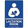 ComplianceSignscom Lactation Room Sign ADACompliant Braille and Raised Letters 9x6 inch Blue Acrylic with Adhesive Mounting Strips