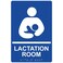 ComplianceSignscom Lactation Room Sign ADACompliant Braille and Raised Letters 9x6 inch Blue Acrylic with Adhesive Mounting Strips