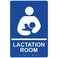 ComplianceSignscom Lactation Room Sign ADACompliant Braille and Raised Letters 9x6 inch Blue Acrylic with Adhesive Mounting Strips