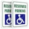 DIMARONGTON 2 PC Handicap Reserved Parking Signs 8x12 Reflective Aluminum Disabled Parking Sign UV Protect