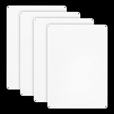 Enjoyist 4Pack White Blank Sign 10x 7 Plastic