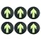 PATIKIL Glowing Arrow Sign Sticker 24 Pack Round Directional Adhesive Removable Floor Decal for Floor Wall Marking Green